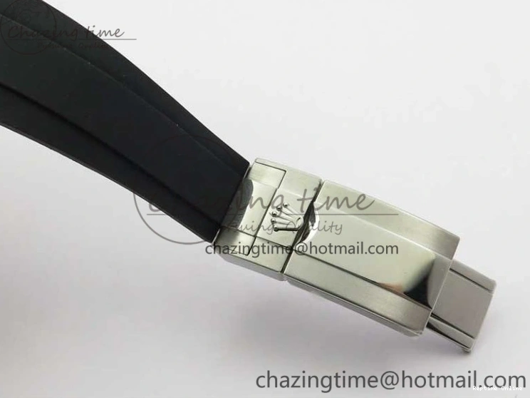 0130 Yacht-Master 116655 ARF SS Custom Made Black Ceramic Bezel on Oysterflex Rubber Strap A HighPerformance 3064